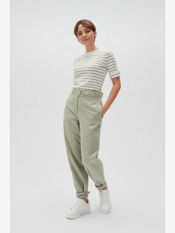 Moodo Zeleno-bijela ženska Moodo majica na pruge