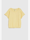 Moodo Moodo žuta majica s džepom i zavrnutim rukavima