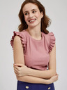 Moodo Stara Moodo roza majica s volanima na ramenima