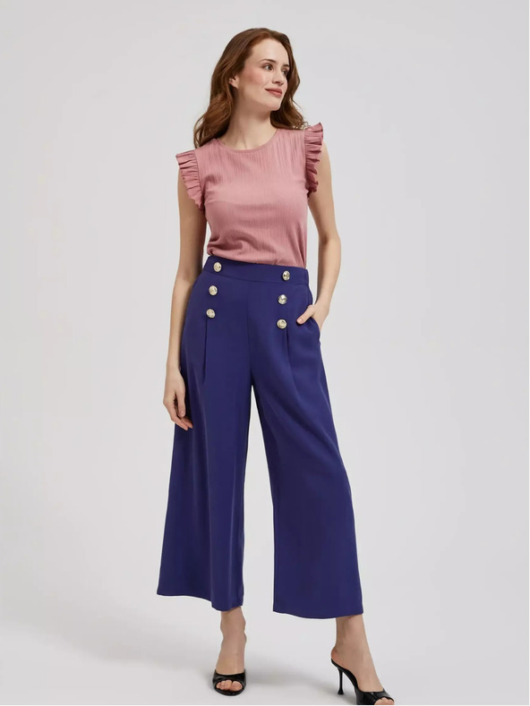 Moodo Stara Moodo roza majica s volanima na ramenima