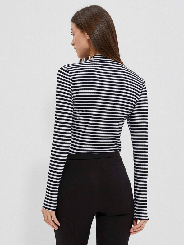 Moodo Bijelo-crna ženska Moodo majica na pruge