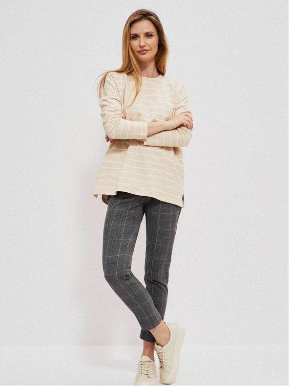 Moodo Bijelo-bež Moodo ženska majica na pruge