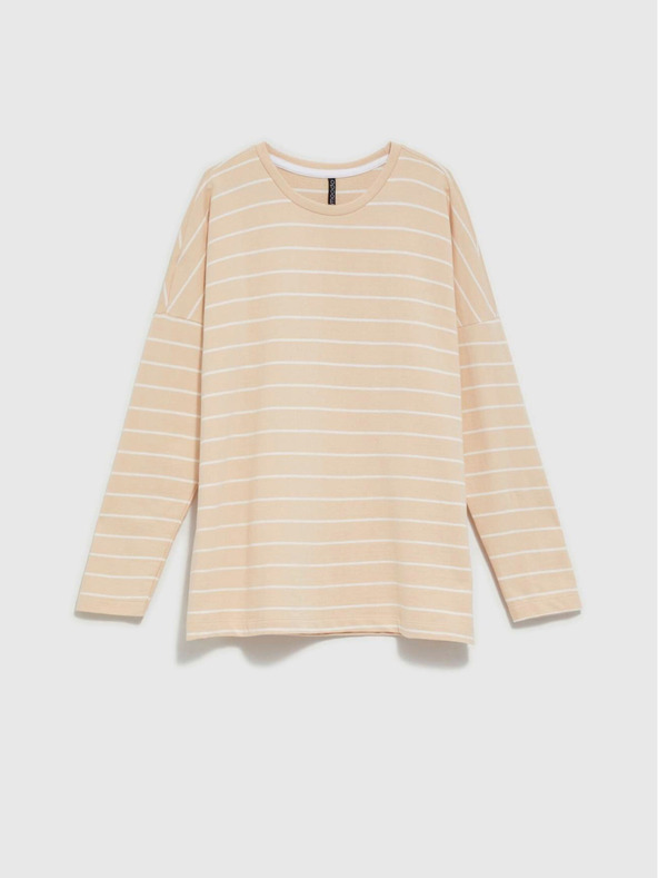 Moodo Bijelo-bež Moodo ženska majica na pruge