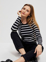 Moodo Bijelo-crna ženska Moodo majica na pruge