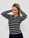 Moodo Bijelo-crna ženska Moodo majica na pruge