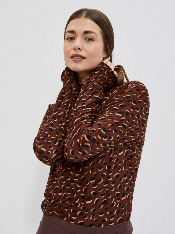 Moodo Smeđa ženska Moodo majica s uzorkom