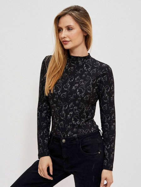 Moodo Crna ženska Moodo majica s uzorkom