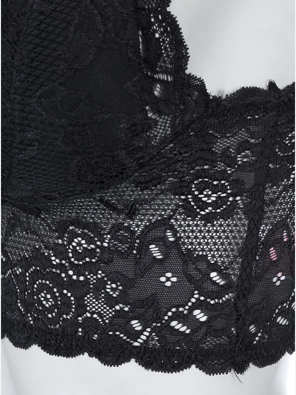 ONLY Crni čipkasti grudnjak SAMO Chloe