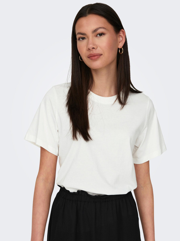 Jacqueline de Yong Bijela ženska basic majica JDY Pisa