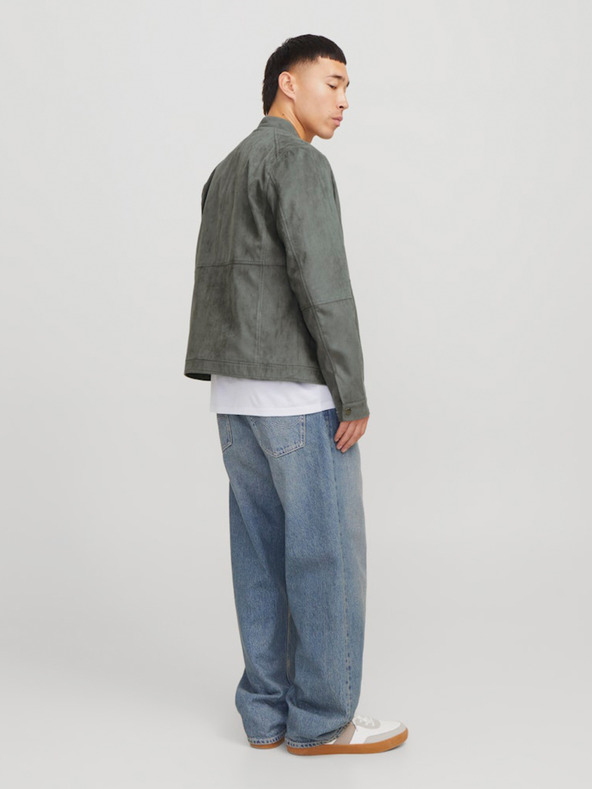 Jack & Jones Jack & Jones siva jakna od brušene kože za muškarce