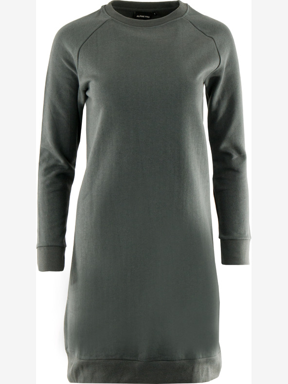 ALPINE PRO Ženska sweatshirt haljina ALPINE PRO OLEGA dk.true grey