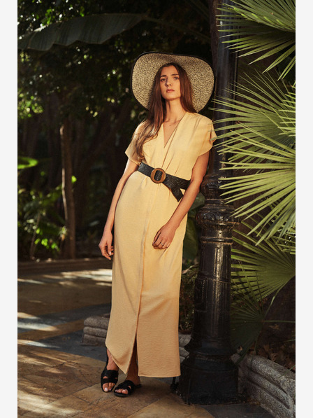 Moodo Moodo žuta duga haljina