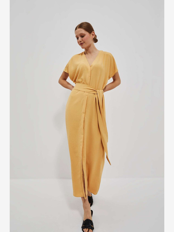 Moodo Moodo žuta duga haljina