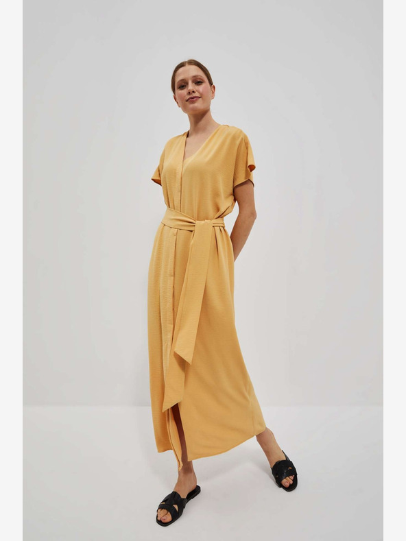 Moodo Moodo žuta duga haljina