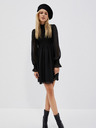 Moodo Moodo crna ženska haljina s rukavima na volane