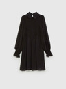 Moodo Moodo crna ženska haljina s rukavima na volane