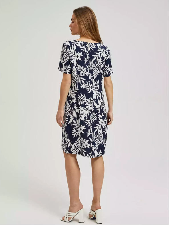 Moodo Moodo tamnoplava haljina s cvjetnim uzorkom