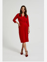 Moodo Crvena midi haljina s volanima marke Moodo