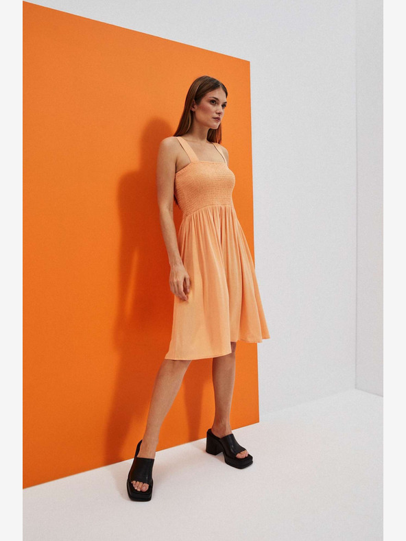 Moodo Moodo narančasta haljina bez naramenica