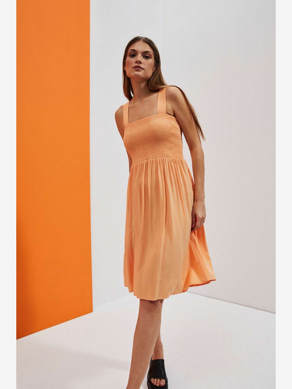 Moodo Moodo narančasta haljina bez naramenica