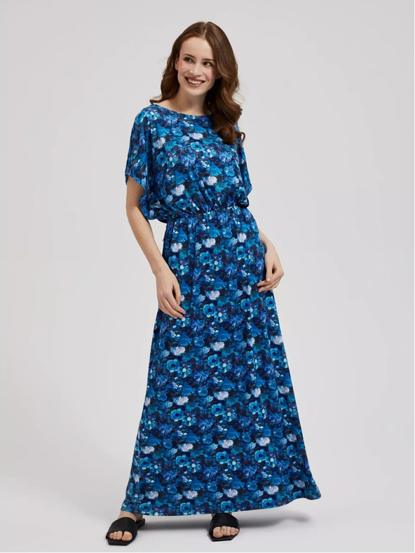 Moodo Plava maxi haljina s tropskim uzorkom marke Moodo