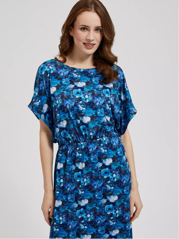 Moodo Plava maxi haljina s tropskim uzorkom marke Moodo