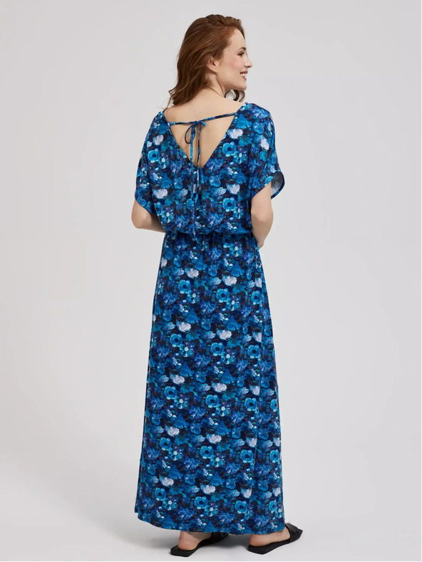 Moodo Plava maxi haljina s tropskim uzorkom marke Moodo