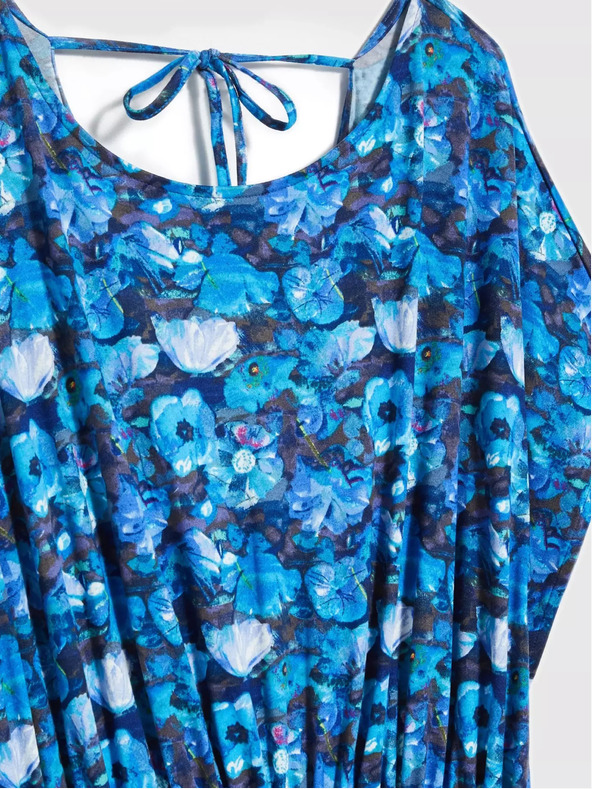 Moodo Plava maxi haljina s tropskim uzorkom marke Moodo