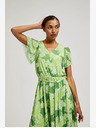 Moodo Moodo zelena haljina s uzorkom