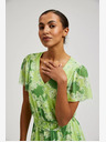 Moodo Moodo zelena haljina s uzorkom