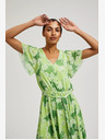 Moodo Moodo zelena haljina s uzorkom