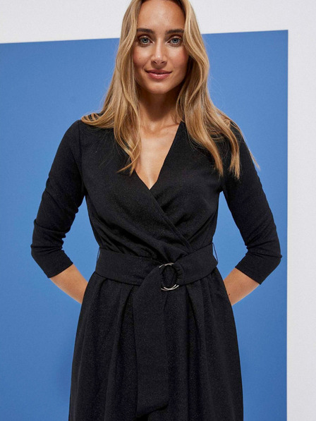 Moodo Crna ženska haljina sa Moodo remenom