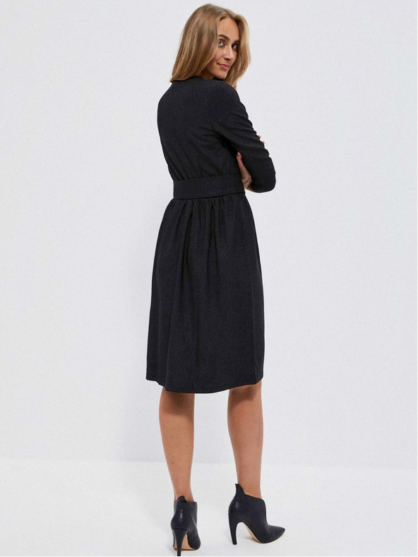 Moodo Crna ženska haljina sa Moodo remenom