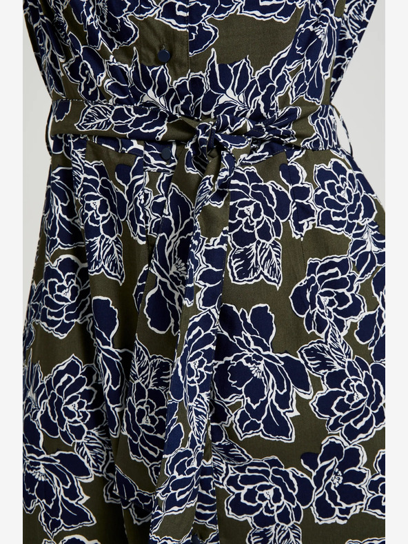 Moodo Zeleno-plava ženska cvjetna košulja haljina marke Moodo