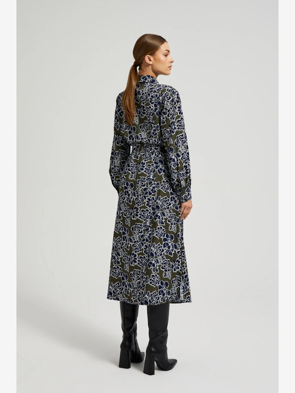 Moodo Zeleno-plava ženska cvjetna košulja haljina marke Moodo