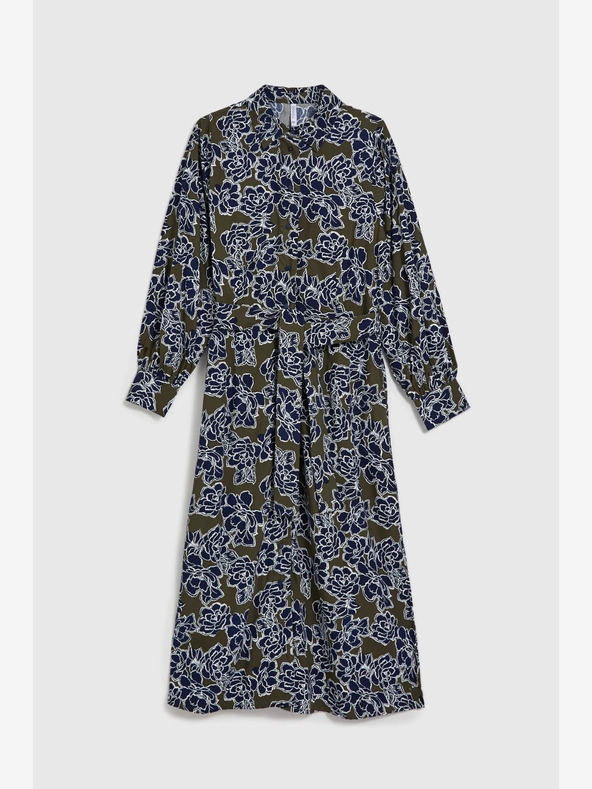 Moodo Zeleno-plava ženska cvjetna košulja haljina marke Moodo