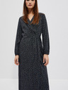 Moodo Moodo crna ženska midi haljina s uzorkom