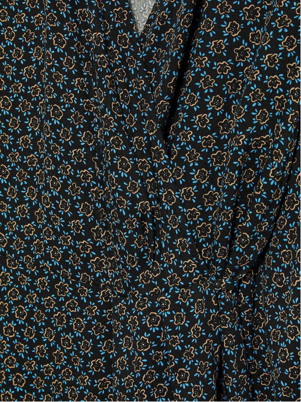 Moodo Moodo crna ženska midi haljina s uzorkom