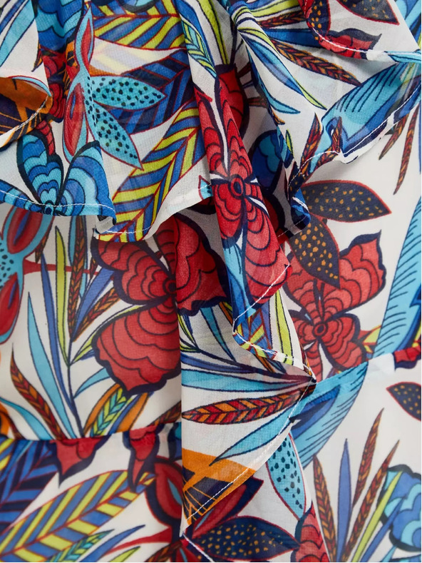 Moodo Crveno-plava cvjetna midi haljina marke Moodo