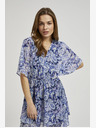 Moodo Moodo plava haljina do koljena s uzorkom