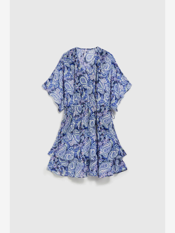 Moodo Moodo plava haljina do koljena s uzorkom