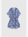 Moodo Moodo plava haljina do koljena s uzorkom
