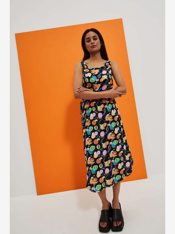 Moodo Moodo tamnoplava haljina s uzorkom