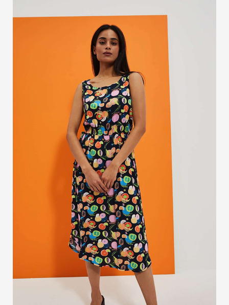 Moodo Moodo tamnoplava haljina s uzorkom