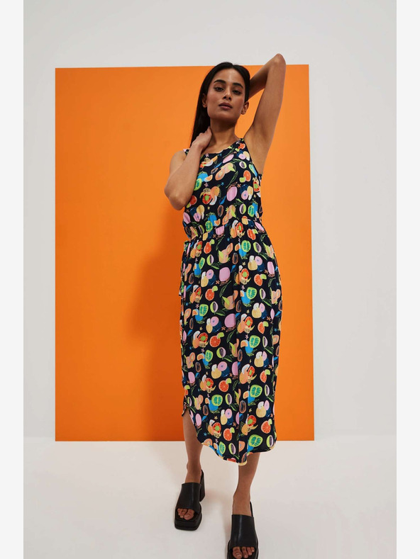 Moodo Moodo tamnoplava haljina s uzorkom