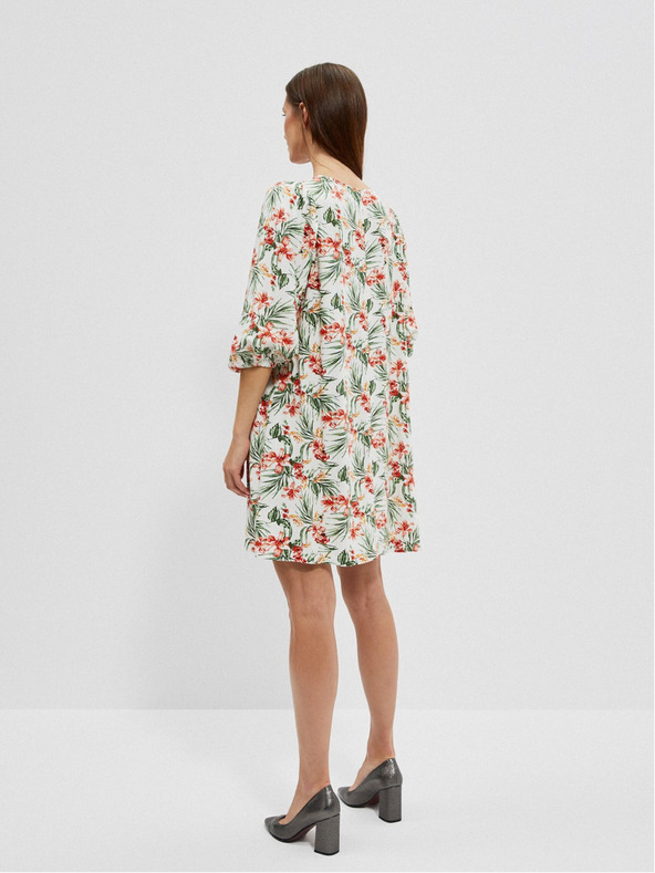 Moodo Bijela ženska Moodo haljina s uzorkom