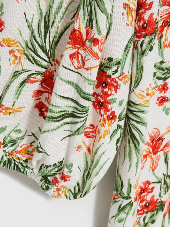 Moodo Bijela ženska Moodo haljina s uzorkom