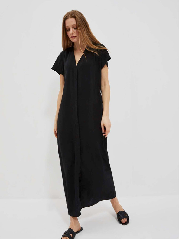 Moodo Crna ženska duga haljina Moodo