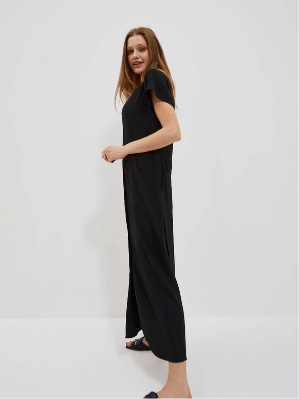 Moodo Crna ženska duga haljina Moodo