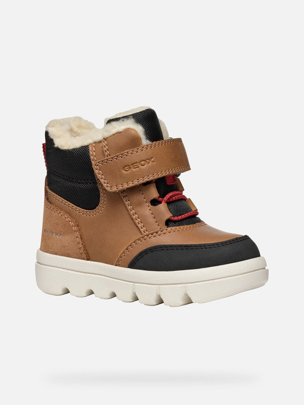 Geox Smeđe dječačke zimske cipele Geox Willaboo B Ab